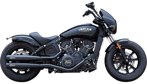 S&S Cycle Grand National Slip-On Mufflers for '19-24 Indian Scout Models - Black (Race Only)