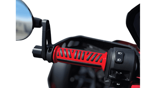 Show Chrome Combat Billet Grips for '19-Up Can Am Ryker - Red