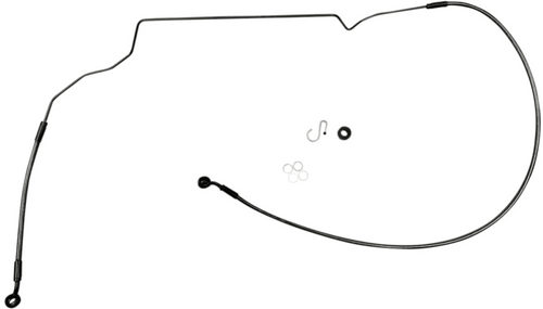 Magnum Shielding Braided Front Lower Brake Line for '18-24 Indian Scout - Black Pearl WITH ABS