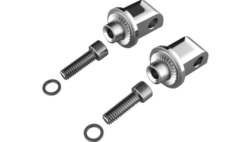 Ciro Passenger Peg Adaptors for Indian Chief, Chieftain, Roadmaster, Springfield and Challenger - Chrome