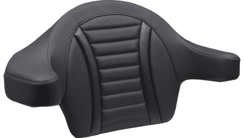 Mustang Deluxe Touring Extended Passenger Arm Backrest for Harley Davidson for Harley Davidson '23-24 CVO Road Glide (ST), Street Glide and 2024-Up Road Glide, Street Glide Models - Gun Metal Gray Stitching