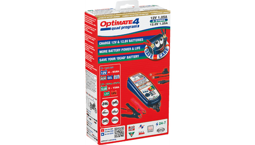 TecMate OptiMate 4 Quad Program 12v Battery Charger | Buy Now