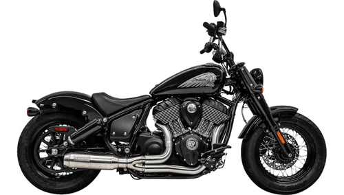 Bassani 2-into-1 Exhaust System for '22-Up Indian Chief Models - Stainless Steel