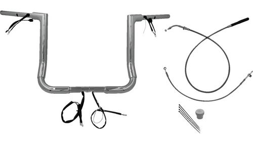 Fat Baggers Flat Top 1.5" EZ Install Wired Handlebar Kit for '24-Up Harley Davidson Street Glide and '23-24 FLHXSE Models (Select Height and Finish)