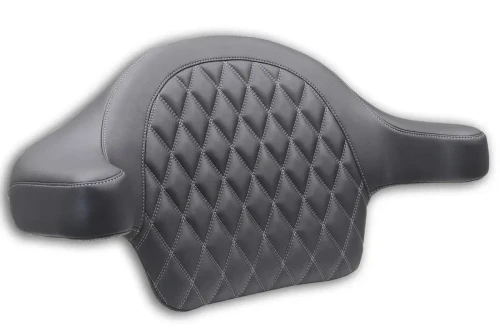 Mustang Double Diamond Extended Arm Wrap-Around Backrest for '14-25 Harley-Davidson FL Touring w/ King Tour Pak (Select Stitching Color)