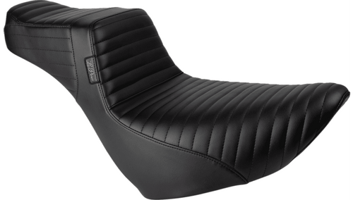 LePera Tailwhip Daddy Long Legs Seat for '18-Up Harley Davidson Low Rider Models and Sport Glide - Pleated - Black