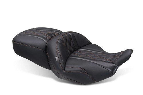 Mustang Super Touring Standard Reach One Piece Two Up Touring Seat