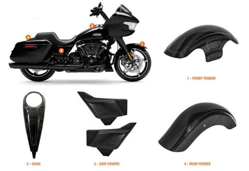 Saddlemen Performance Carbon Fiber Package for '24-Up Harley Davidson Street Glide, Road Glide and '23-24 CVO FLHXSE, CVO FLTRSE Models - Select Gloss or Matte