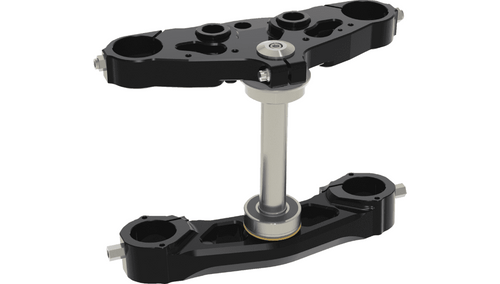 Hawg Halters X-21 Bolt-On Triple Tree Kit for '23-25 Harley Davidson FLHX Street Glide and FLTRX Road Glide - 42 mm - Black Anodized