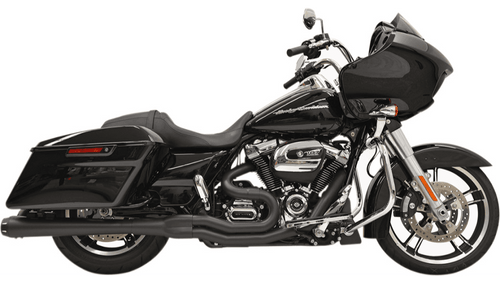 Bassani Road Rage 2:1 B4 Exhaust System with Megaphone Muffler for '17-Up Harley Davidson Touring Models (Select Finish)