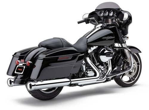 Cobra 4-inch Neighbor Hater Slip-On Mufflers for '17-Up Harley Davidson Touring Models - Chrome (6109)