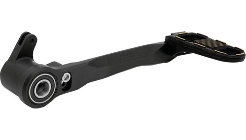 Gilles Tooling Adjustable Rear Brake Lever for '14-25 Harley Davidson Touring and Trike - Black/Gold