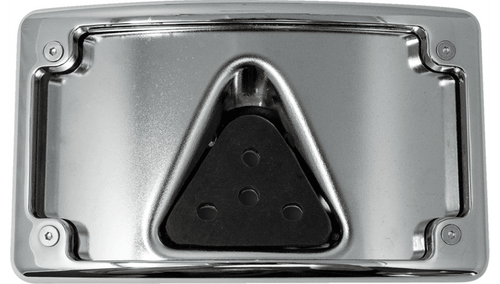 Kodlin 3 Hole Curved Laydown License Plate Kit with LED Plate Light for Harley Davidson Models (Select Finish)