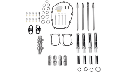 S&S Cycle 496 Chain Drive Camshaft Kit with Pushrod Tubes for '17-25 Harley Davidson M8 Models (Choose Pushrod Cover Finish) Not for CVO 121"