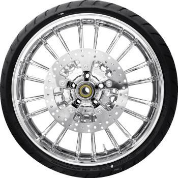 Coastal Moto 21" Atlantic Front Wheel/Tire Combination with TPMS Pre-Installed for '24-25 Harley Davidson Road Glide and Street Glide and '23-25 FLHXSE/​FLTRXSE w/ ABS - Chrome
