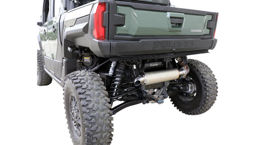 Trinity Racing Stainless Steel Slip-On Muffler for Polaris Xpedition Models - Brushed Finish