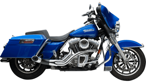 Trask 2-into-1 Up Yours Exhaust System for '00-16 Harley Davidson Touring Models (Select Finish)