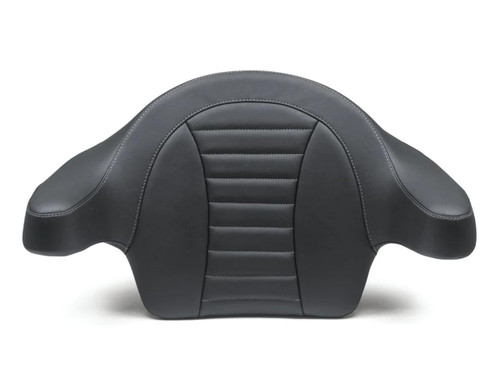 Mustang Deluxe Extended Passenger Armrest for Harley Davidson Trike 2014-24*, Fits King Tour-Paks - Gun Metal Gray Stitched