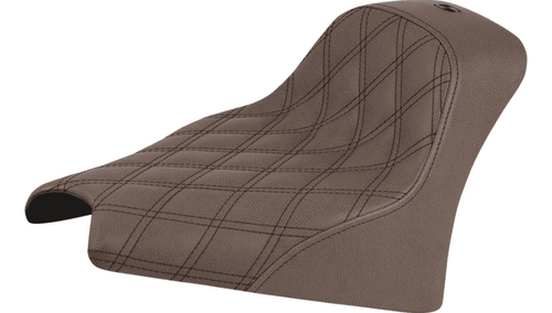 Saddlemen Renegade Solo Seat for '25-Up Indian Scout Models - Brown/Lattice Stitch 