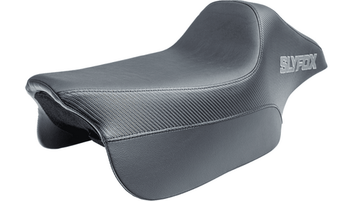 Slyfox Race Seat for '08-25* Harley Davidson Touring Models with Gray Logo - Low Style