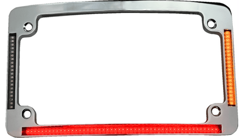 Custom Dynamics License Plate Frame All-In-One LED Auxiliary Running and Brake Lights for '26 Harley Davidson Street Glide and Road Glide Models (Select Finish)