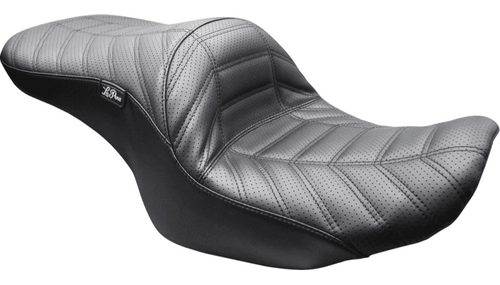 LePera Maverick Up Front Seat (Without Backrest) Black Indy Stitch for '24-Up Harley Davidson FLHX/FLTRX and '23-Up CVO FLHXSE, CVO FLTRXSE Models 