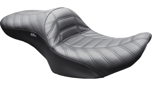 LePera Maverick Seat (Without Backrest) Black Indy Stitch for '08-24* Harley Davidson Touring Models 