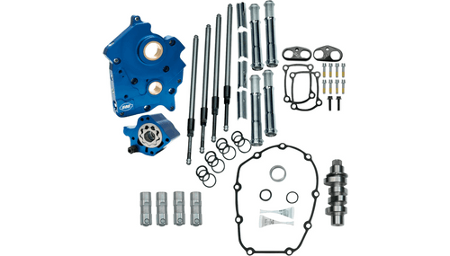 S&S Cycle Cam Chest Kit with HPT560 Cam for '23-Up Water Cooled VVT M8 Touring Models (Select Chrome or Black Pushrod Tubes)
