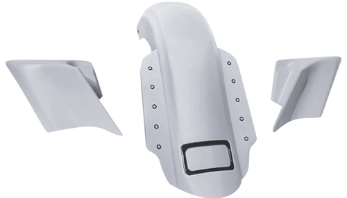 Paul Yaffe Bagger Nation Swoop Three Piece Stretched Rear Fender Kit with Side Panels and Lightning Bolts for '14-23 Harley Davidson Touring