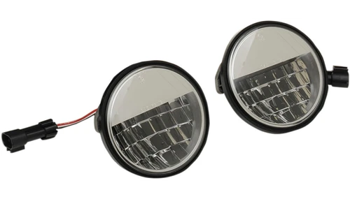 Drag Specialties Premium 4.5" LED Reflector Lights for Harley Davidson Models - Chrome