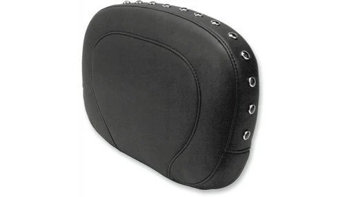 Mustang Passenger Backrest Pad for '94-21 Harley Davidson FLHX and FLHR Models- Smooth - Black Studs