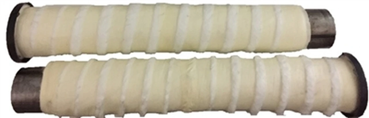 Wrapped motorcycle exhaust baffles for Touring mufflers