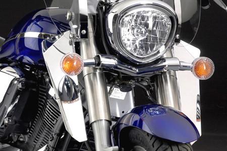 National Cycle Chrome Lowers for Volusia 800 '01-04 & C50 Boulevard '05-09 w/ Switchblade Windshield