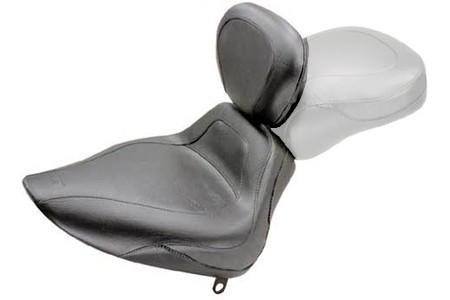 Mustang Sport Solo Seat with Driver Backrest for all Softails '00-06 WITH a 150mm Rear Tire -Plain/Vintage