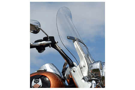 Klock Werks Flare Billboard Windshield for '94-Up FLHR w/ OEM Windshield  & 2012 FLD (Dyna Switchback) King Size Detachable  -Clear, 16-3/8" Inch