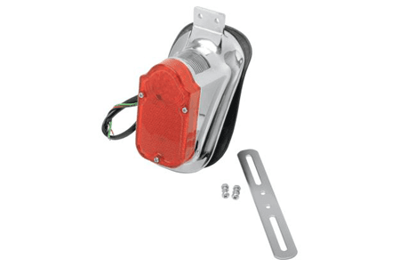 Drag Specialties Universal Mount Tombstone LED Taillight with License Plate Mount
