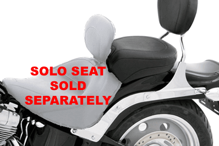 Mustang  Wide Recessed Rear Seat (for Driver Backrest Solos) on Springer Classic '06-07  & Heritage Classic '07-15  (with Standard Rear Tire) -Plain/Vintage