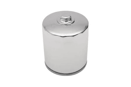 Drag Specialties Spin On Oil Filter for '84-99 FLT; '84-94 FXR; '84-99 FXST/FLST; '86-11 XL; '09-11 XR1200 (3-1/4") Repl. OEM#'s 63796-77A, 63805-83 & 63805-80A -Chrome with Nut 1