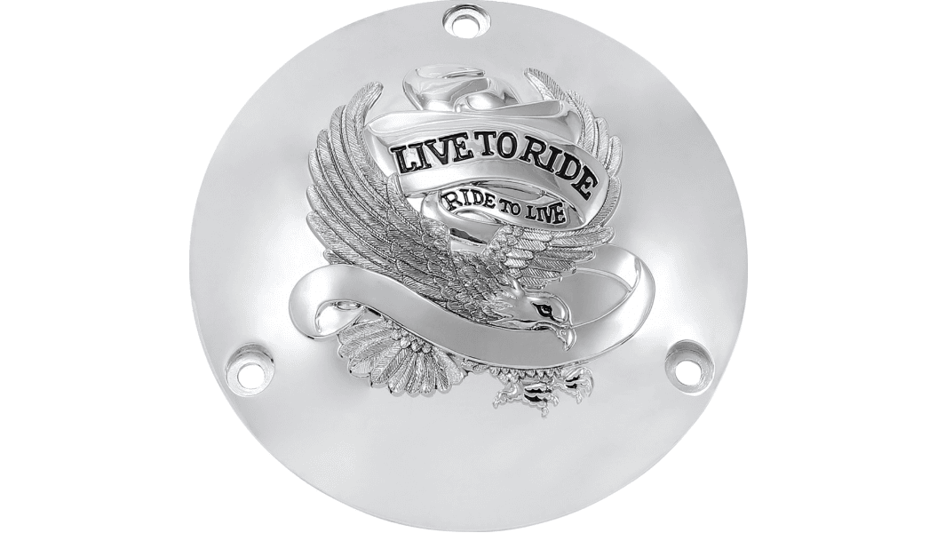 Drag Specialties Live To Ride Derby Covers for '84-98 Big Twin -Chrome