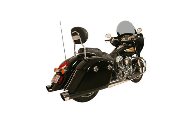 Rush WAR HORSE 4-inch Mufflers for '14-Up Chieftain, Springfield and Roadmaster Muffler and Tip Package - Black