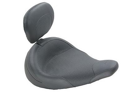 Mustang  Air Ride Solo Seat with Driver Backrest for FL Police Models '97-Up -Textured
