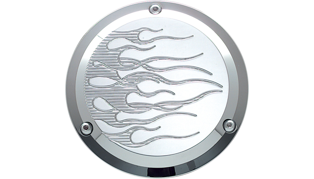 Joker Machine Billet Derby Covers for '70-98 Harley Davidson Big Twin - Flame