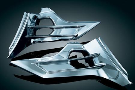 Kuryakyn Louvered Chrome Battery Box Cover for all '12-17 GL1800 & F6B Models -Pair