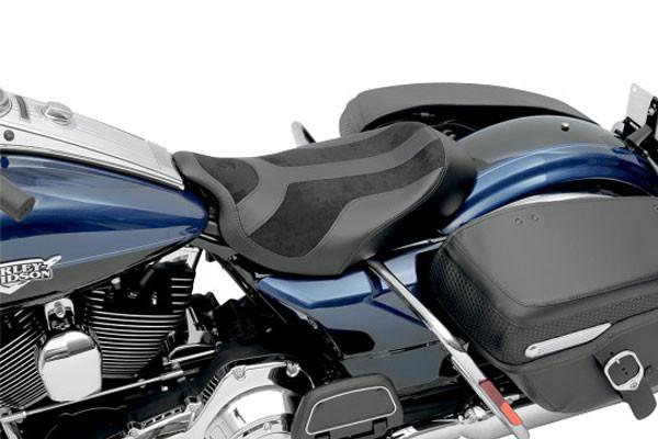 Saddlemen/Covington Customs Signature Series Solo Seat for Harley Davidson Touring Models 2008-Up -SaddleHyde & Suede