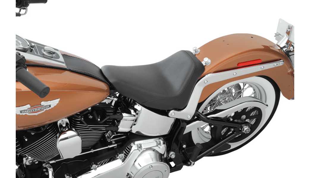 Saddlemen Renegade S3 Super Slammed Solo Seat for '06-17 FLSTC/FLSTN -Leather-Grain Saddlehyde Vinyl Cover