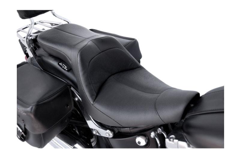 Danny Gray LowIST 2-UP Seat for '06-10 FXST / '07-17 FLSTF/B Black Leather