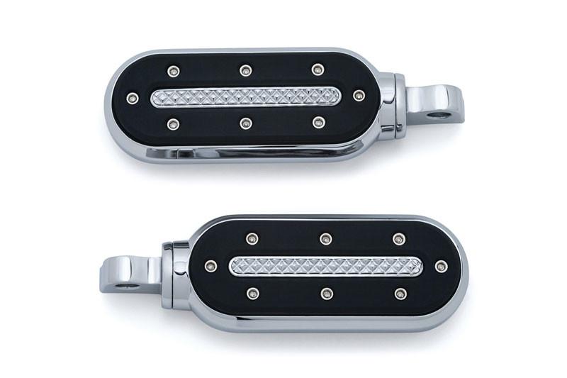 Kuryakyn Heavy Industry Pegs w/ Male Mount Adapters -Chrome