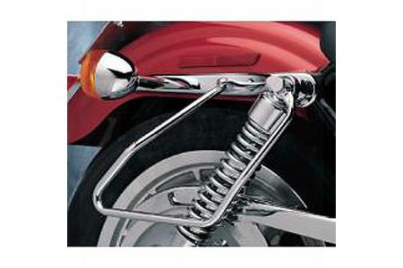 3970バーター Drag Specialties Chrome Saddlebag Support Brackets for '94-03 XL