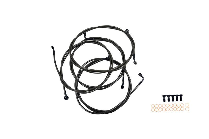 LA Choppers Standard Midnight Handlebar Cable/ Brake Line Kits for '13-15 CVO, '14-15 FLHTCU, FLHTK, FLHX Models With ABS for Use w/ 15-inch to 15-inch Ape Hangers