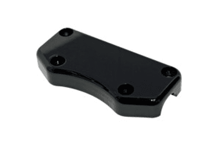 Drag Specialties Buffalo Handlebar Clamps -Gloss Black, Smooth Exposed Screws